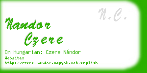 nandor czere business card