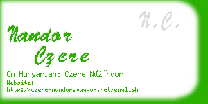 nandor czere business card